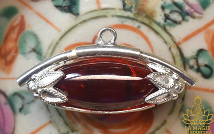 🐉 Pendentifs Lingam en cristal sacré des nâgas (diverses couleurs montés sur argent) La Magie du Bouddha.