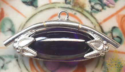 🐉 Pendentifs Lingam en cristal sacré des nâgas (diverses couleurs montés sur argent) La Magie du Bouddha.