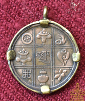 Rare 1955 Bhutanese coin mounted as a pendant – King Jigme Wangchuk – Custom-made non-destructive reliquary