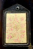 Amulette Phra Somdej ancienne (années 70/80) – Wat Bang Khunphrom – Yant manuscrit rouge au dos