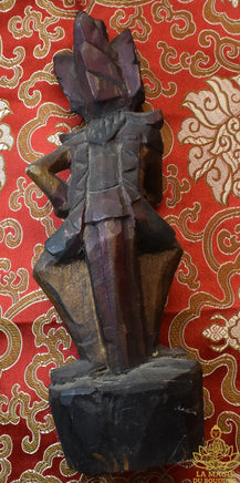 🪷 Statuette ancienne de danseur sacré – Indonésie, bois sculpté à la main La Magie du Bouddha.