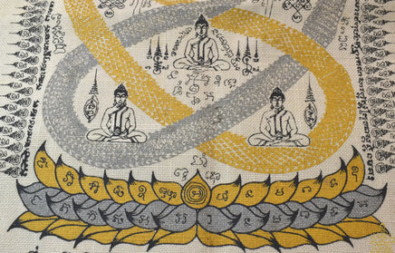 Pa Yant aux Bouddhas et Nâgas entrelacés – Wat Wangthong – Cérémonie Pid Thong Fung Look Nimit La Magie du Bouddha.