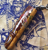 Amulettes Palat Kick en bois sculpté – Oiseaux Salika-Kru & Tigres – Ajarn lignée Wat Bang Phra (Nakhon Pathom)