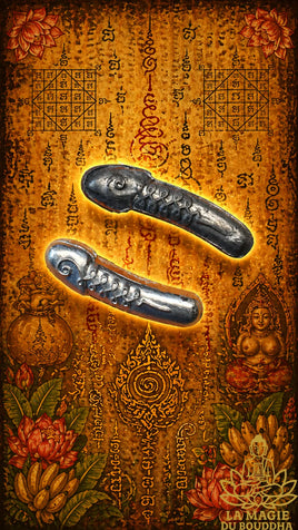 Mini amulettes Palat Kick Mahawet Nomo - Vénérable Phorthan Chom Piyawanno du Wat Sala Phai La Magie du Bouddha.