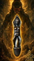 Grand talisman Palat Kick érotique ancien en cuivre avec femme nue La Magie du Bouddha.