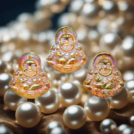 Pendentif en verre opalisé du Bouddha de Fortune Phra Sanghajai