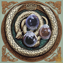 Pendentifs en cristal sacré des Nâgas monté sur argent.