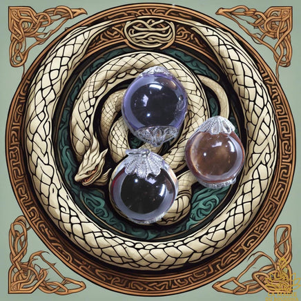 Pendentifs en cristal sacré des Nâgas monté sur argent.