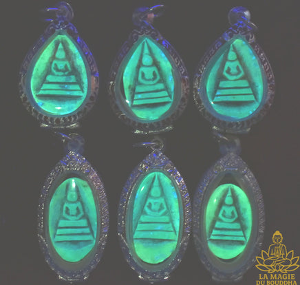 🌟 Pendentifs Bouddha Phra Somdej en pierre sacrée fluorescente Ye Ming Zhu La Magie du Bouddha.