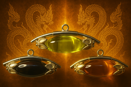 Pendentif Shiva Lingam Cristal des Nāgas et argent | Amulette Ésotérique