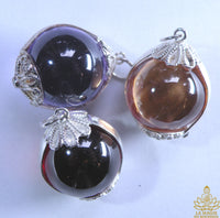 Pendentifs en cristal sacré des Nâgas monté sur argent.