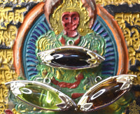 Pendentif Shiva Lingam Cristal des Nāgas et argent | Amulette Ésotérique