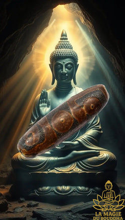 Perle sacrée tibétaine Dzi ancienne à neuf yeux La Magie du Bouddha.