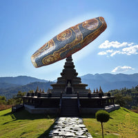 Ancien Dzi tibétain sacré à neuf yeux La Magie du Bouddha.