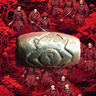 Rare et puissante perle de sort protectrice Look Sakot Phra Rahu du Très Vénérable LP Kassem. (modèle alliage d'argent) La Magie du Bouddha.