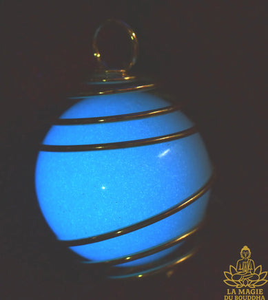 🔮 Perle sacrée chinoise Ye Ming Zhu bleue fluorescente pour pratique du Bouddha de médecine Sangye Menla La Magie du Bouddha.