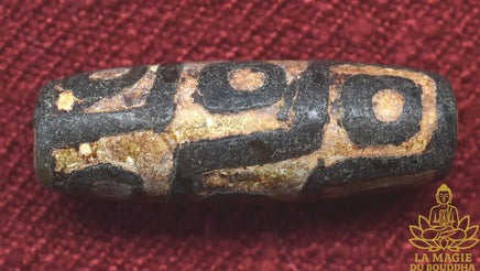 Perle sacrée tibétaine ancienne Dzi à neuf yeux La Magie du Bouddha.