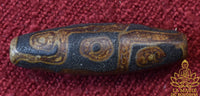 Ancien Dzi tibétain sacré à neuf yeux La Magie du Bouddha.
