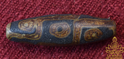 Ancien Dzi tibétain sacré à neuf yeux La Magie du Bouddha.