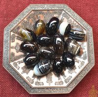 Perles Dzi modernes en agate naturelle – Percées pour montage (Tibet) La Magie du Bouddha.