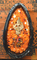 Reliquaire canard birman noir et or – Déité tantrique, sarira et offrandes sacrées La Magie du Bouddha.