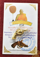 Golden Pistol Amulet of Protection and Prosperity - Venerable Luang Phor Phet Vajasit