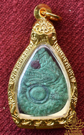 Amulette Nâga verte du sanctuaire de Kham Chanot La Magie du Bouddha.