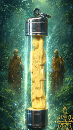 🌿 Amulette de l'ermite légendaire Thep Lok Udon – Wat Phra Borom Satsada Mahamongkol La Magie du Bouddha.