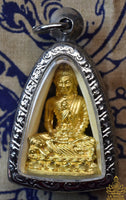 Précieuse amulette dorée Phra Kling Visakha Buccha – Luang Phor Khon (1992, Wat Chaiyaphruek Mala Ratchaworawihan)
