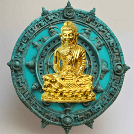 Précieuse amulette dorée Phra Kling Visakha Buccha – Luang Phor Khon (1992, Wat Chaiyaphruek Mala Ratchaworawihan)