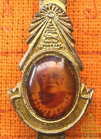 Antique tie pin with a portrait of the venerable Thai Phra Khru Thammathon