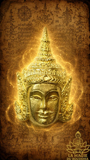 Amulette Masque d’or Phra Lak Na Thong Lakshmana - Très Vénérable Luang Phor Kallong La Magie du Bouddha.