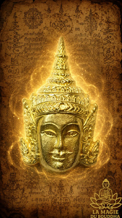 Amulette Masque d’or Phra Lak Na Thong Lakshmana - Très Vénérable Luang Phor Kallong La Magie du Bouddha.