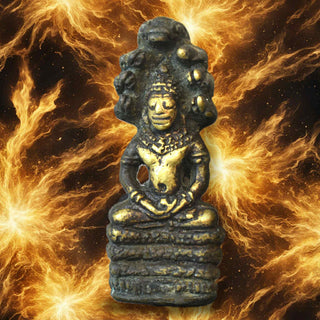 Amulette en bronze Phra Naphok – Consacrée par le vénérable Lersi Sompit (2010) La Magie du Bouddha.