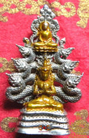 Superbe amulette du Bouddha Phra Naphok - Bouddha sous le Roi des Nâgas - Très Vénérable Luang Phor Dooh du Wat Sakai (1982) La Magie du Bouddha.