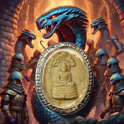 Amulette Phra Naphok 84 Phansa (1997) – Sa Sainteté Somdej Phra Sangharaj. La Magie du Bouddha.