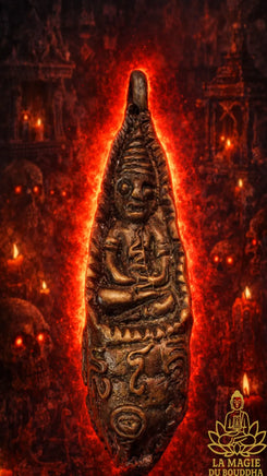💀 Grand Phra Ngang en bronze massif objet rituel artisanal La Magie du Bouddha.