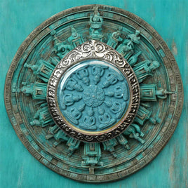 Amulette bleue Phra Sanghajai et Roue de Bouddhas – Wat Chedi Hoï – 2002
