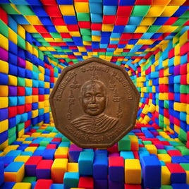 🪙 Médaille Roon Phiset du Vénérable Phra Palat Samniang Thirayano (1996) – Wat Samed Nuea, Chachoengsao