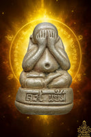 Thai protective amulet of Buddha Phra Pidta - Venerable LP Yam. 