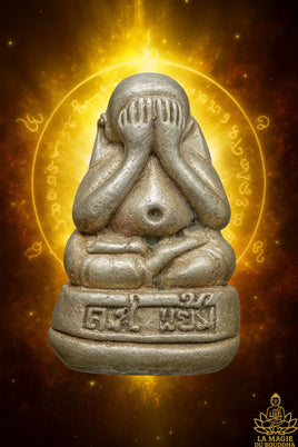 Amulette protectrice Thaï du Bouddha Phra Pidta - Vénérable LP Yam.