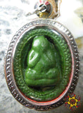 Amulette protectrice Phra Pidta verte - Vénérable Phra Ajarn Kimteng.