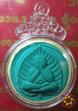 Amulette Thaï verte de Phra Pidta et Phra Pikanet. La Magie du Bouddha.