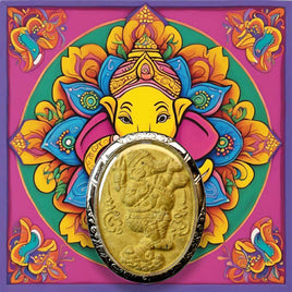 Amulette double Phra Sanghajai et Phra Pikanet – Série "Débordement de Richesses" – Wat Kok Kéma – Luang Phor Pern et Luang Phor Toh