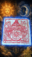 Tissus sacré Pa Yant Phra Rahu Suryaparaka consacré lors de l’éclipse solaire de 1995