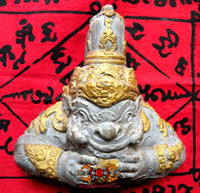 Statuette / Masque de Phra Rahu - Wat Sri Sathong.