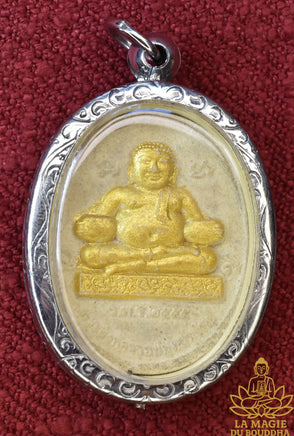 Amulette Phra Sanghajai Udomsap et Phra Siwali - Vénérable Phra Banyat Rodtoom du Wat Rat Sanoon La Magie du Bouddha.