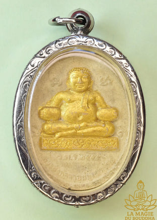 Amulette Phra Sanghajai Udomsap et Phra Siwali - Vénérable Phra Banyat Rodtoom du Wat Rat Sanoon La Magie du Bouddha.
