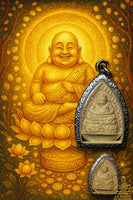 Amulette Phra Sanghajai bénie en 1995 par le Très Vénérable Luang Phor Koon Parisutho – Wat Banrai