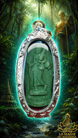 Amulette verte de Phra Siwali (Roon Poon Sap) du Wat Phrakat Tham La Magie du Bouddha.